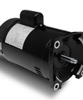 Beefy 1.5 HP Pool Pump Motor Single Speed Square Flange Direct Replacement for Pentair and StaRite systems, black with label.