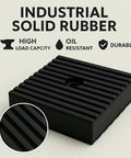 Four Pack Heavy Duty Anti Vibration Pads Made From Solid Rubber Four By Four By One Inches for Quiet Operation and Noise Dampening