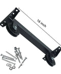 Ceiling Mount Gym Pulley System Stand With Preinstalled Pulleys For DIY Home Gym Or Garage LAT Pulldown And Squat Rack Attachment 16 Inch Hole Spacing, showing dual pulleys and mounting hardware