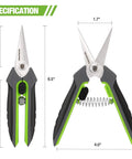 Two Pack Garden Pruning Shears With Sheath 6.5 Inch Small Hand Pruners Snips Clippers Spring Loaded Comfort Grip Tiny But Mighty Precision Straight Blades