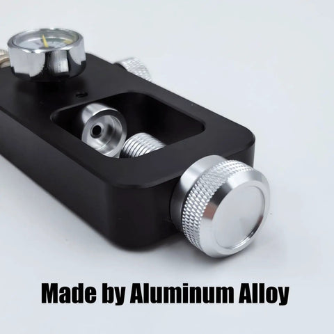 DIN Scuba Fill Station 4500psi HPA Filling Adapter Valve with aluminum alloy and pressure gauge detail
