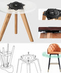 Heavy Duty Bar Stool Swivel Replacement for Recliner Chair Two Pack 6 Inch Ball Bearing Swivel Mount Plate shown with applications