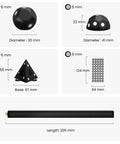 28 Piece Magnetic 3D Scanning Markers Block Kit For Dead On Accurate Tracker Dots And Featureless Surface Prep components arranged by size and shape.