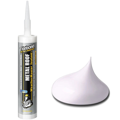 WeatherMaster Metal Roof Sealant 9.5 Oz Cartridges White 12 Pack Premium Elastomeric Polymer Caulk for Metal Surfaces