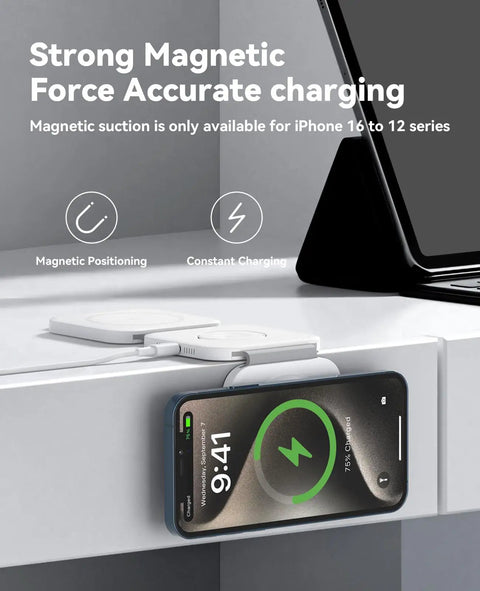 3 In 1 Magnetic Fast Wireless Charger Dock For iPhone 17 16 15 14 13 12 Pro Max Plus, Watch Series And AirPods Pro 4/3/2 charging phone