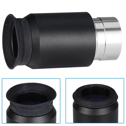 1.25 Inch 32mm 4 Element Plossl Eyepiece for Telescopes with silver barrel, suitable for reflector, refractor, catadioptric mounts.