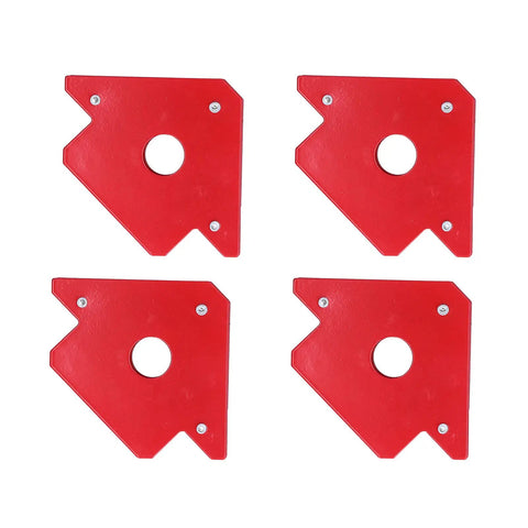 Heavy Duty 4 Pack Welding Positioner With 25 Lb Magnetic Hold For Multi Angle Soldering Assembly And Pipe Installation At 45 90 135 Degrees red magnetic holders set