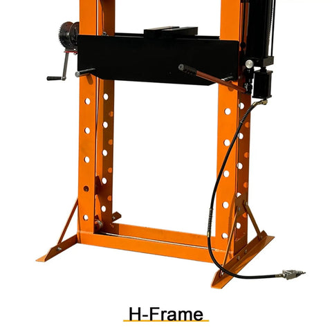 Pro Grade 50 Ton Hydraulic Shop Press With Floor Plates For Garage Pros Heavy Duty H Frame Smooth Dual Action Hydraulic Cylinder