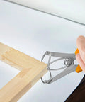 Heavy Duty Spring Clamp Tool Kit With 8 Long Lasting Stainless Steel Miter Clamps For Woodworking Tasks Picture Frames Trim And DIY Craft Projects Featuring Effortless Spreading Mechanism, stainless steel clamp on wood joint