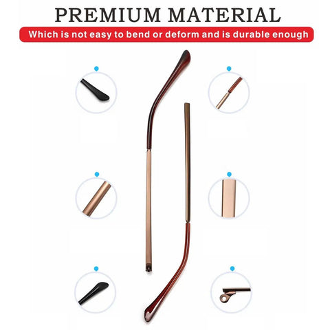 Sturdy Metal Eyeglass Temple Arms Universal Glasses Leg Replacement Kit With Included Screws For No Sweat Eyewear Repair And Totally Fresh Spectacle Vibe Upgrade Black, showcasing premium materials and design.