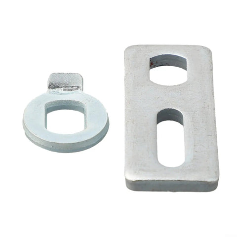 Heavy Duty Aluminum Alloy E Bike Motor Anti Rotation Washer With Precision Torque Arm Gasket For 14Mm And 16Mm Axles showing gold finish components.