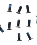 Premium 10 Pack M2.5 X 6.0mm Phillips Flat Head Replacement Screws for Dell HP Asus Lenovo Acer with blue threads.