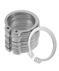 External Circlips C Clip Retaining Snap Rings Set For Bearings And Electrical Appliances, 50 Pcs, 304 Stainless Steel, Stack View