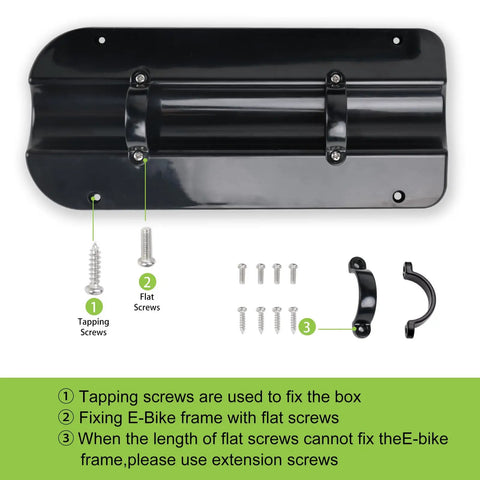 Heavy Duty Waterproof Ebike Controller Box And Sealed Electric Scooter Case With Dustproof Weather Hardened Housing showing attachment screws and brackets.