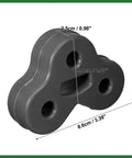 Upgrade Your Ride With This Rock Solid 11mm 3-Hole Muffler Exhaust Hanger Bushing Bracket Insulator Mount For Tail Pipe Longlasting Durability And Smooth Vibes Fits Most Cars Like A Champ Black Finish, 3-hole rubber, 8.6x5.1x2.5cm