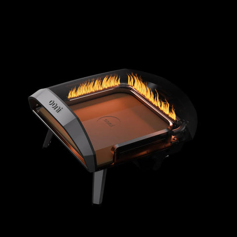 Koda 16 Natural Gas Pizza Oven For Outdoor Cooking, 16 Inch Gas Powered Pizza Oven With Regulator And Hose, front view.
