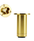 Top Shelf Gold Adjustable Metal Sofa Legs For Couches And Tables Flat Out Durable Heavy Duty Furniture Feet With Quick Screw Setup, close-up of hardware pieces.