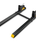 Clamp On Pallet Forks for Loaders and Skid Steers, 4000 Lb Capacity, 60 Inch Built Tough Forks with Adjustable Stabilizer Bar