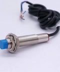 Inductive Proximity Sensor 4mm Sensing Distance, Two Pack, NPN NC Output, DC 6 to 36V, Metal Cylinder Housing, close-up view