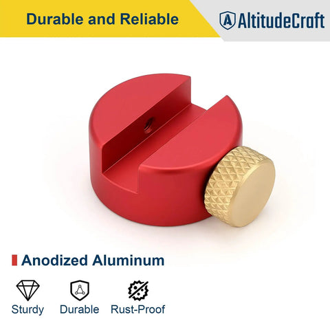 Red anodized aluminum Anvil Base Kit For Headspace Measurements, Stable Platform For Precision Reloading, Pro Grade Reloading Tool