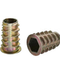 Kickass Zinc Alloy Insert Nuts With Flanged Hex Drive Head For No Sweat Furniture Assembly M4 M6 M8 M10 Screw In Socket Hardware close-up view