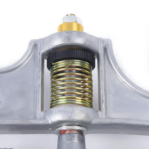 Close-up of zinc alloy spring mechanism in 2 Inch Double Nozzle Swinging Sprinkler With 360 Degree Rotatable Arm For Large Area Irrigation