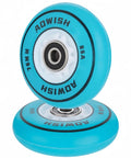 Blue LED Light Up 76mm 85A Ripsurf Wheels With ABEC 9 Bearings For RipStik DLX Caster Board And Deluxe Junior Skateboard