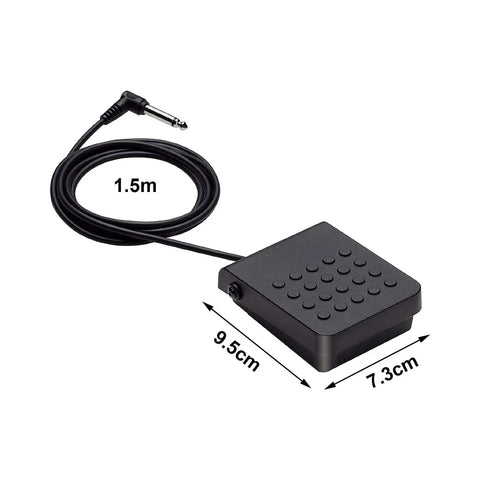 Sturdy Sustain Pedal For Digital Pianos With 1.5M Cable And 6.35mm Plug, Feels Like A Real Acoustic Pedal, Enriches Tone, Lightweight