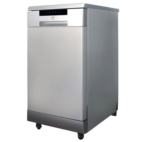 Sick 18 Inch Portable Dishwasher With Energy Star Certified Savings And Genuine Stainless Steel Interior, sleek design.