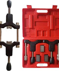 Half Shaft Sleeve Thread Repair Tool Kit - Universal External Bolt Thread Restorer With Quick Adjustment 30-110mm Range For Automotive Use in red case, components displayed