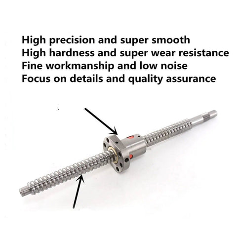 SFU1204 Ball Screw With Single Ball Nut For CNC Machines Ultra Smooth Low Backlash Linear Drive Heat Treated Steel