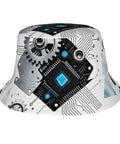 Fresh Lightweight Bucket Hat For Men And Women Featuring Dope All Over Print Polyester Twill Fabric with tech design.