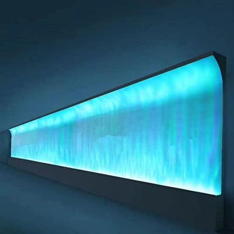 Level Up Your Yard With These Dynamic Color Shifting Led Wall Washer Lights Featuring Smooth Dimmable Rgbw Flow And Rugged Multi Head Setup For Next Level Patio And Night Life Vibes, vibrant blue light effect.
