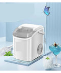 Hella Portable Countertop Ice Maker Churns Soft Chewable Pebble Ice Up To 34 Lbs A Day Comes With Scoop For Easy Serving.