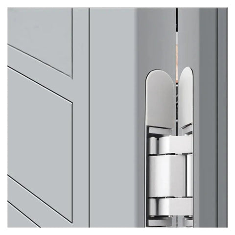 Stainless Steel Hidden Door Hinge For Cabinets And Front Doors Invisible Interior Mount Adjustable Cross Load Bearing 120 To 180 Kg