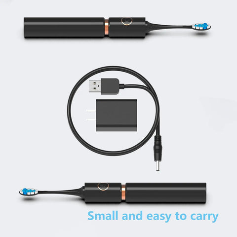 Universal USB Toothbrush Charger For Fairywill FWD1 FWD3 FWD7 Foreo ISSA with power cable adapter and toothbrush shown