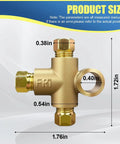 Three Way T Shape Brake Tee Inverted Female Tees Replacement Elbow Connector With Three Male Nuts M10 Universal Auto Brake Line Tee Fitting For Three Sixteenth Inch Pipe 10mm Pack Of 2 brass fitting size diagram