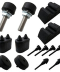 Premium Rubber Stopper Kit With Hood Adjusters And Bumpers For 1967-72 GM A-Body Cars Like Chevelle Camaro Nova And Impala