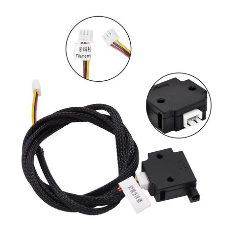 Plug And Play 3D Printer Filament Run Out Sensor Module Auto Pause Detection Lerdge Board Compatible 175mm Spool Monitor Game Changer For Worry Free Creative Sessions Black