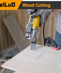 Using 156 Piece Multitool Blade Kit For Oscillating Tools With Cutting Sanding Scraping Blades Storage Bag for wood cutting