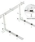 Heavy Duty Mini Split Wall Mounting Bracket For Outdoor Ac Condensers 9K To 36K Btu Support Rack showing rust proof steel design with vibration reduction features.