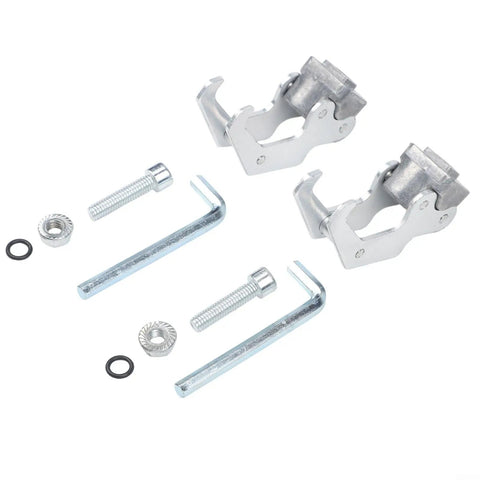 2 Pack Sturdy Metal Front Hooks For Scooter And Electric Skateboard Hang Helmets Bags And Gear CNC Processed Rustproof Front Mount Rack Easy Install Durable Grip Storage Solution