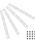 4Pcs 2020 Straight Line Connector For T Slot Aluminum Extrusion With M5 Screws 3.9 Inch Joint Brackets 6mm Slot Perfect For DIY CNC And 3D Printer Frames Heavy Duty Fasteners For 2020 Series Profiles displayed with screws