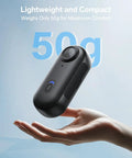 Patrol-Pro 1440P Body Camera with Audio held in hand, highlighting lightweight 50g design for law enforcement use.