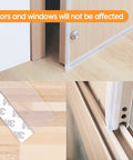 Transparent silicone door weather-stripping tape; self-adhesive, 33.5 ft, 25/35 mm for door/window gaps
