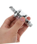 Hand holding a High Pressure Grease Cup Needle Valve, Manual Grease Filling Tool for Fittings and Lathe Machines, pro grade metal part