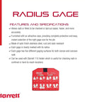 Radius Gage Set For Convex And Concave Radii With 110 Holder, Stainless Steel, 17 Gages displayed with features and specifications.