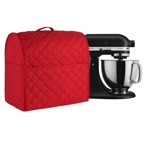 Heavy Duty Stand Mixer Cover for Tilt Head and Bowl Lift Models, Waterproof Interior, Red with 3 Accessory Pockets, fits 5 to 8 Quart Mixers