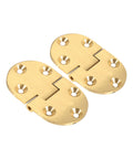 Premium Brass Hinge Set 2 Pack For Fold Down Tables Durable Round Edge Flaps Two And A Half Inch By One And A Half Inch High Quality Material