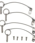 Four Pack No Fuss Quick Release Pins One Quarter Inch Diameter With Lanyard For Bimini Tops And Boat Poles Marine Grade 316 Stainless Steel